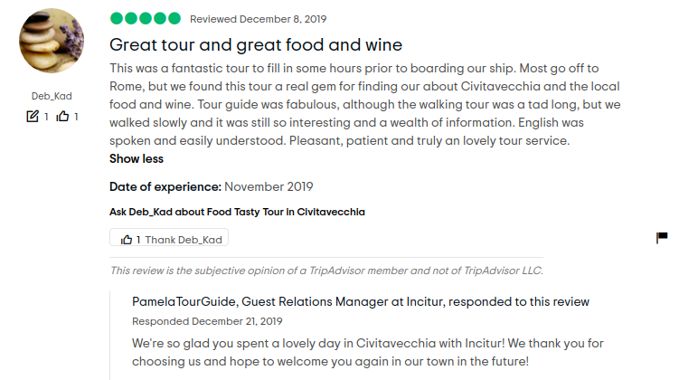 civitavecchia tours reviews_family group_private group_solo travelers_couples